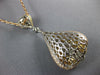 ESTATE EXTRA LARGE 3.61CT DIAMOND 18KT TRI COLOR GOLD 3D CLASSIC CROWN PENDANT