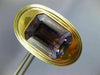 ANTIQUE EXTRA LARGE AAA AMETHYST 14KT YELLOW GOLD EMERALD CUT OVAL EARRINGS