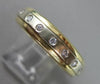 ESTATE .40CTW DIAMOND 14KT TWO TONE GOLD FLOATING MENS ANNIVERSARY RING #10837