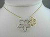 ANTIQUE LARGE TWO TONE 18KT FLOWER DIAMOND NECKLACE BEAUTIFUL ONE OF A KIND!!!