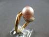 LARGE .48CT DIAMOND & AAA PINK SOUTH SEA PEARL 18KT ROSE GOLD LOVE KNOT FUN RING