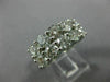 LARGE 3.15CT ROUND DIAMOND 14KT WHITE GOLD 3D BRILLIANT DOUBLE ROW WEDDING RING
