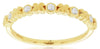 ESTATE .08CT DIAMOND 14KT YELLOW GOLD ROUND 5 STONE FLOWER BUTTERFLY LOVE RING