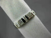 ESTATE .50 ROUND & EMERALD CUT DIAMOND 14KT WHITE GOLD 3D ANNIVERSARY RING #3701