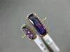 1.74CT DIAMOND & AAA AMETHYST 14KT ROSE GOLD 3D RECTANGULAR DOUBLE HALO FUN RING