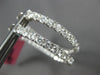 LARGE 4.35CT DIAMOND 18KT WHITE GOLD 3D ROUND INSIDE OUT HOOP HANGING EARRINGS