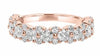 2.16CT DIAMOND 18KT ROSE GOLD 3D MULTI FLOWER 3/4TH ETERNITY ANNIVERSARY RING