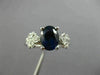 ESTATE 1.45CT DIAMOND & AAA SAPPHIRE 14KT WHITE GOLD 3D FILIGREE ENGAGEMENT RING