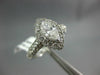 ESTATE 1.32CT DIAMOND 14K WHITE GOLD MARQUISE & ROUND HALO ENGAGEMENT RING #1542