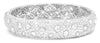 LARGE 18.3CT DIAMOND 18KT WHITE GOLD 3D MULTI SHAPE FLORAL CUFF BANGLE BRACELET