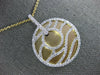 ESTATE 1.60CT DIAMOND 18KT WHITE & YELLOW GOLD CIRCULAR MULTI WAVE FUN NECKLACE