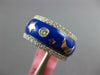 WIDE 1.3CT DIAMOND & BLUE ENAMEL 18K WHITE GOLD STAR & MOON ETERNITY ETOILE RING