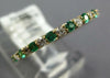 .46CT DIAMOND & AAA EMERALD 14KT YELLOW GOLD 2MM SEMI ETERNITY ANNIVERSARY RING