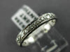 ANTIQUE .30CT ROUND DIAMOND 18K WHITE GOLD MILGRAIN FILIGREE ETERNITY RING #9256