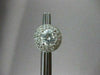 ANTIQUE 1.96CT DIAMOND 14KT WHITE GOLD FILIGREE HALO STUD EARRINGS AMAZING #2708