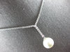 .28CT DIAMOND & AAA SOUTH SEA PEARL 18KT WHITE GOLD V SHAPE LARIAT LOVE NECKLACE