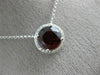 ESTATE LARGE 2.54CT DIAMOND & AAA GARNET 14K WHITE GOLD CLASSIC ROUND NECKLACE