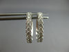 ESTATE .84CT DIAMOND 14KT WHITE GOLD CLASSIC ROUND OVAL HUGGIE HANGING EARRINGS