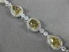 ESTATE 8.3CT WHITE CHOCOLATE FANCY YELLOW DIAMOND 18K 2TONE GOLD TENNIS BRACELET