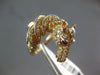 LARGE .89CT DIAMOND & AAA RUBY 18KT WHITE & ROSE GOLD HANDCRAFTED HORSE FUN RING