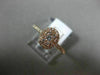 ESTATE .31CT DIAMOND 14K ROSE GOLD CLUSTER OVAL HALO SEMI ETERNITY PROMISE RING