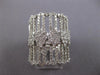 EXTRA LARGE 2.16CT DIAMOND 18KT WHITE GOLD 3D MULTI BAR PEAR SHAPE COCKTAIL RING