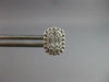 .27CT DIAMOND 14KT WHITE GOLD 3D ROUND & BAGUETTE CLUSTER FILIGREE STUD EARRINGS