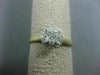ESTATE .26CT DIAMOND 14KT YELLOW GOLD CLUSTER FILIGREE HALO FRIENDSHIP LOVE RING