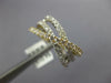 ESTATE WIDE .87CT DIAMOND 18KT WHITE & YELLOW GOLD 3 ROW CRISS CROSS X LOVE RING