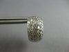 WIDE 1.0CT DIAMOND 14KT WHITE GOLD 3D CLASSIC MULTI ROW HUGGIE HANGING EARRINGS