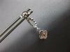 ESTATE .14CT DIAMOND 14KT WHITE GOLD 3D FOUR LEAF CLOVER FUN HANGING EARRINGS