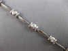 ESTATE .4CT DIAMOND 14K WHITE GOLD BEZEL ETOILE BY THE YARD LOVE TENNIS BRACELET