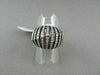 ANTIQUE 18KT WIDE FILIGREE PYRAMID 3D 2.35CT BLACK AND WHITE DIAMONDS GOLD RING