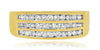.53CT DIAMOND 14KT YELLOW GOLD 3D ROUND CLASSIC CHANNEL WEDDING ANNIVERSARY RING