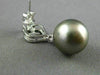 .42CT DIAMOND & AAA TAHITIAN PEARL 18K WHITE GOLD OPEN FILIGREE HANGING EARRINGS