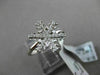 ANTIQUE .14CT DIAMOND 18KT WHITE GOLD 3D PAVE HANDCRAFTED SNOWFLAKE FUN RING