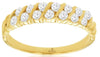 .43CT DIAMOND 14KT YELLOW GOLD 3D DOUBLE ROW CHANNEL DIAGONAL ANNIVERSARY RING