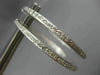 ESTATE .80CT DIAMOND 14KT WHITE GOLD 3D CLASSIC HOOP INSIDE OUT EARRINGS #19467