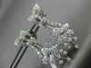 ESTATE LARGE 2.62CT DIAMOND 14KT WHITE GOLD 3D FLOWER BUTTERFLY HANGING EARRINGS