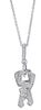 .82CT DIAMOND 18KT WHITE GOLD 3D DOUBLE KEY TO YOUR HEART LOVE FLOATING PENDANT