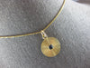 .10CT AAA SAPPHIRE 14KT YELLOW GOLD PRINCESS CUT SOLITAIRE UNISEX PENDANT #28216