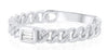 ESTATE .05CT DIAMOND 14K WHITE GOLD 3D CLASSIC BAGUETTE LOVE KNOT BEZEL FUN RING