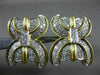ESTATE LARGE 2.40CT DIAMOND 18KT YELLOW GOLD & PLATINUM X LOVE CLIP ON EARRINGS