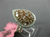 ESTATE WIDE 2.27CT MULTI COLOR DIAMOND 18K WHITE & ROSE GOLD 3D ANNIVERSARY RING