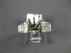 WIDE .96CT DIAMOND 14KT WHITE GOLD 3D PRINCESS SEMI MOUNT ENGAGEMENT RING #18891