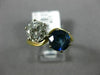 ANTIQUE 3.28CT DIAMOND & AAA SAPPHIRE 18K YELLOW GOLD LOVE KNOT ANNIVERSARY RING