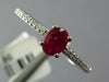 .46CT DIAMOND & AAA RUBY 18KT WHITE GOLD 3D CLASSIC OVAL & ROUND FRIENDSHIP RING