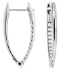 .20CT DIAMOND 14K WHITE GOLD ROUND OVAL v SHAPE INSIDE OUT HOOP HANGING EARRINGS
