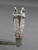 ESTATE .50CT ROUND DIAMOND 14KT WHITE GOLD 3D 4 PRONG SEMI MOUNT ENGAGEMENT RING