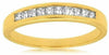 ESTATE .33CT DIAMOND 14KT YELLOW GOLD PRINCESS CHANNEL WEDDING ANNIVERSARY RING